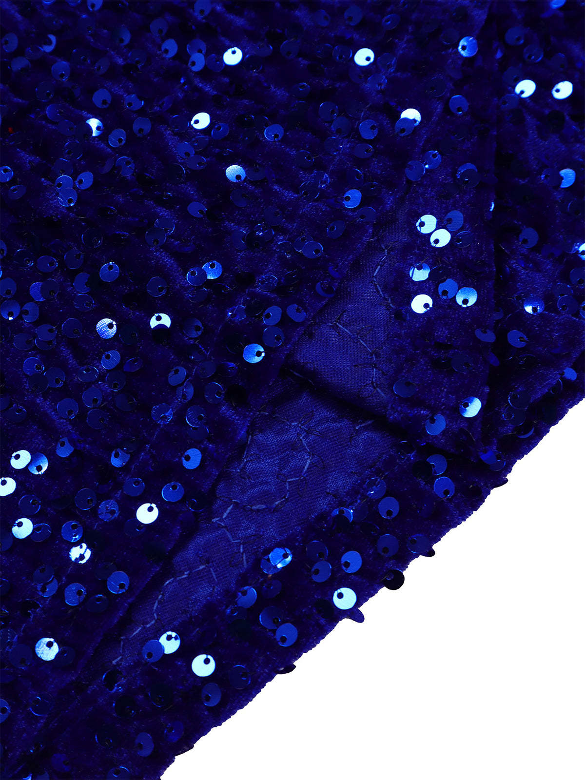 Long Sleeve Solid Color Sequin Dress