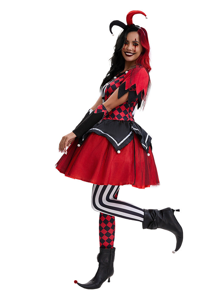 Halloween Costume Clown Cosplay Dress