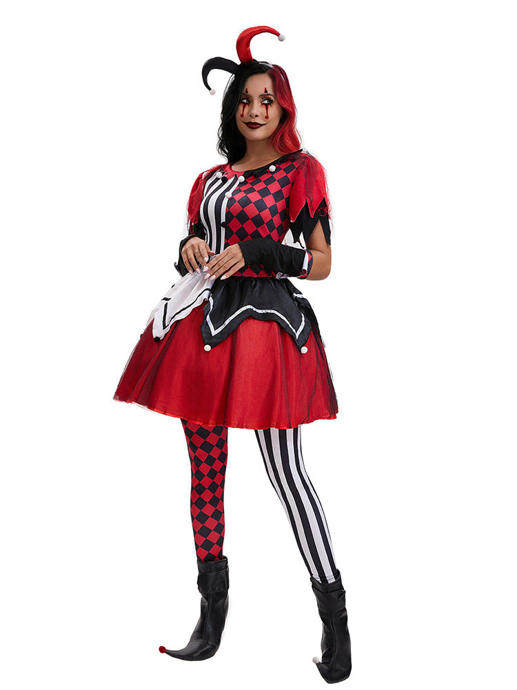 Halloween Costume Clown Cosplay Dress