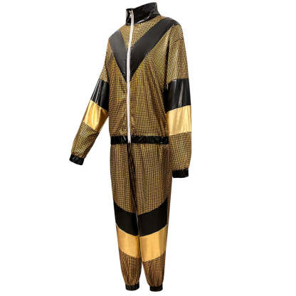 Halloween 80s Disco Glitter Jacket Pants Sets