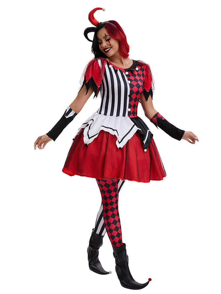 Halloween Costume Clown Cosplay Dress