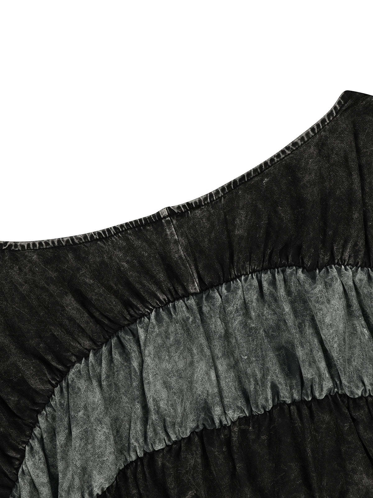 Two Pieces Solid Color Ruched Pants Set