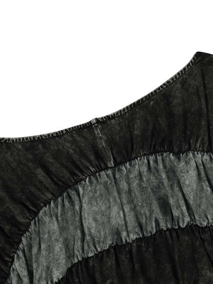 Two Pieces Solid Color Ruched Pants Set