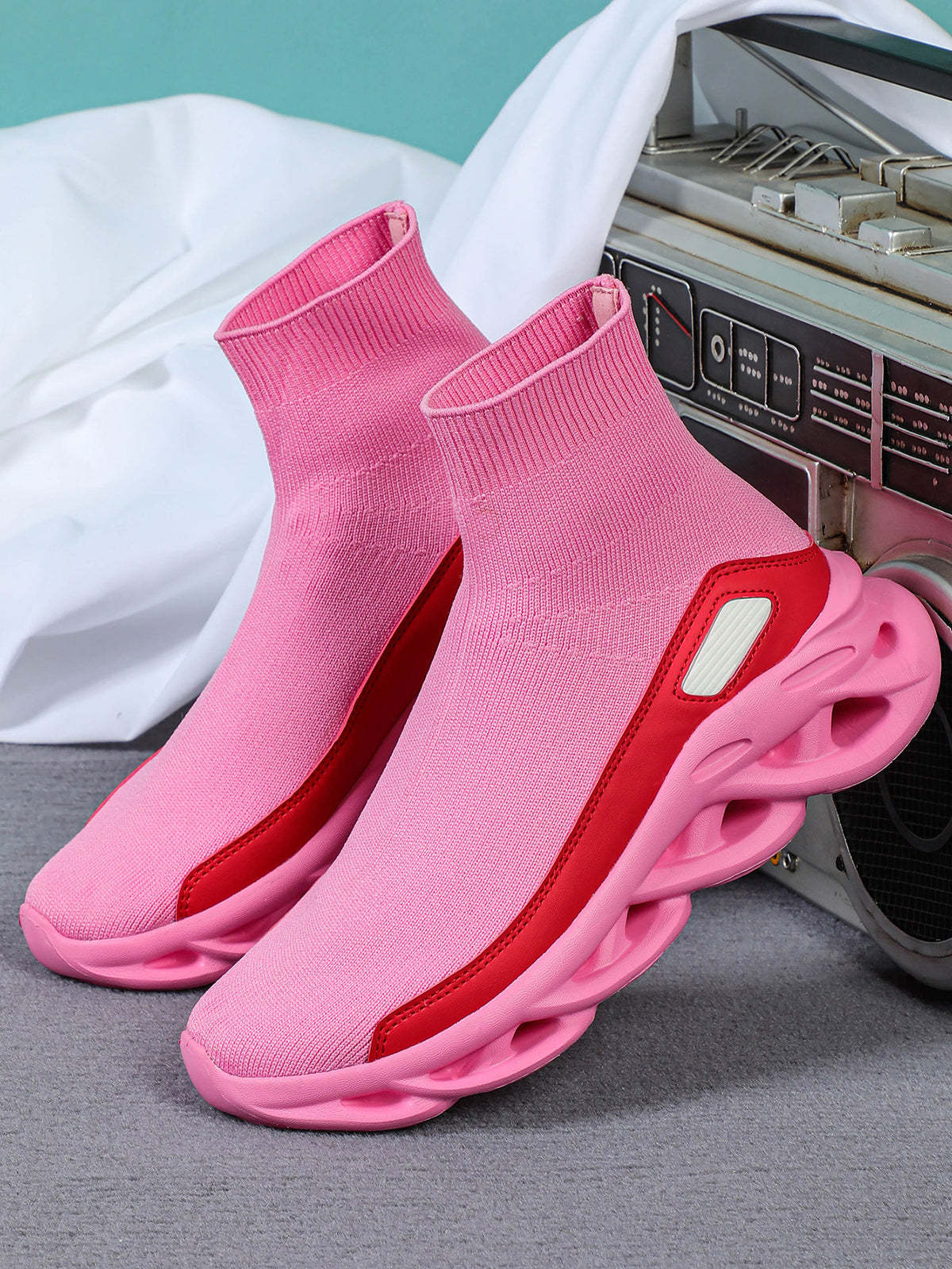 Plus Size Knit Slip-On Sock Sneakers