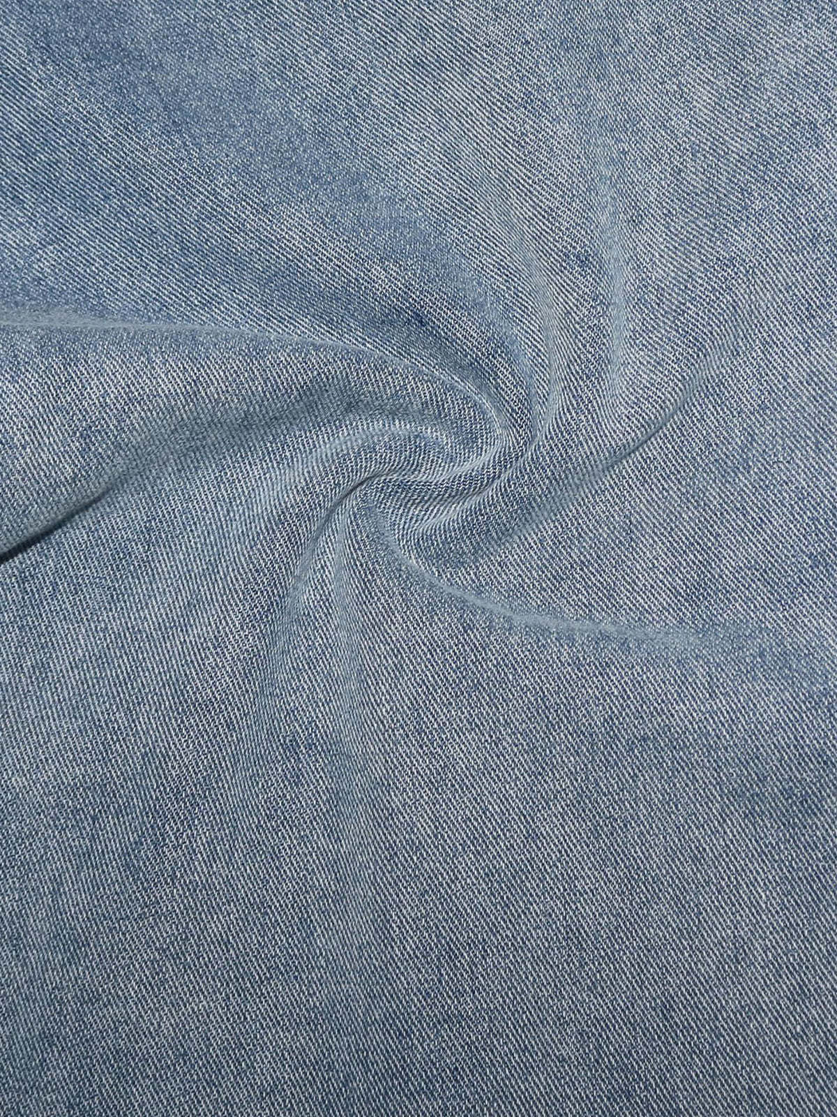 Asymmetrical Distressed Denim Capri Pants