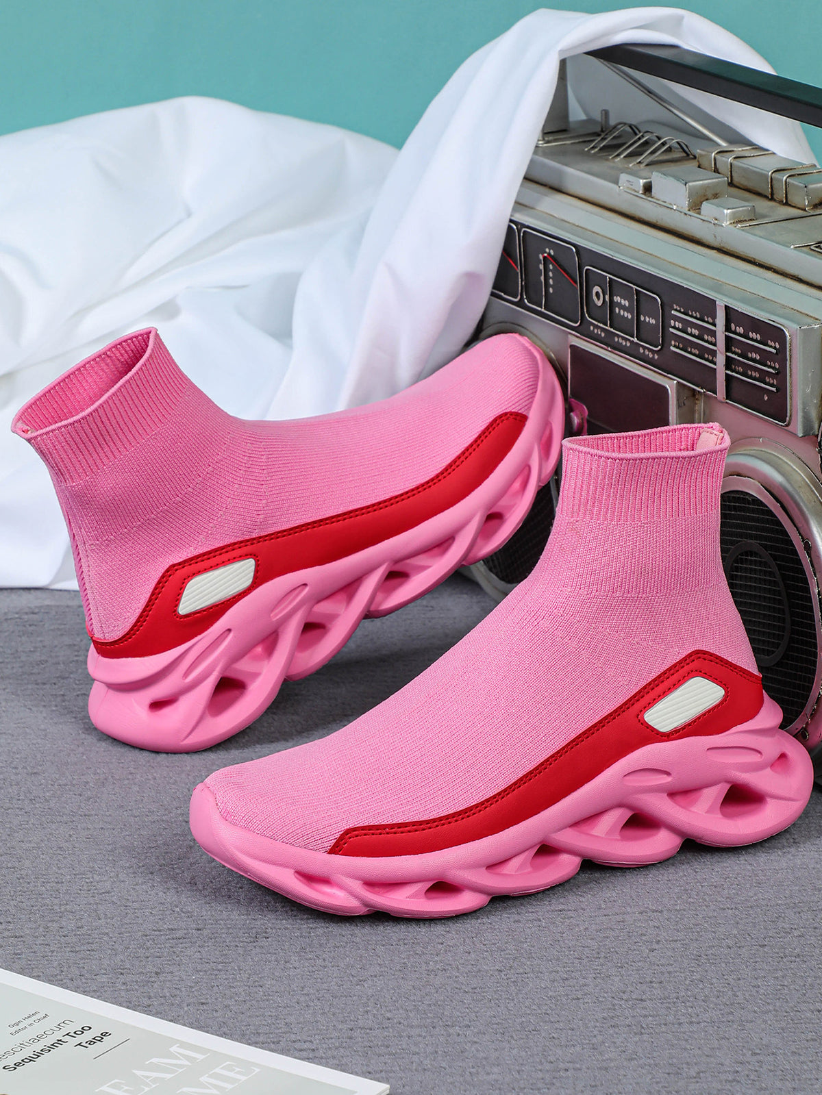 Plus Size Knit Slip-On Sock Sneakers