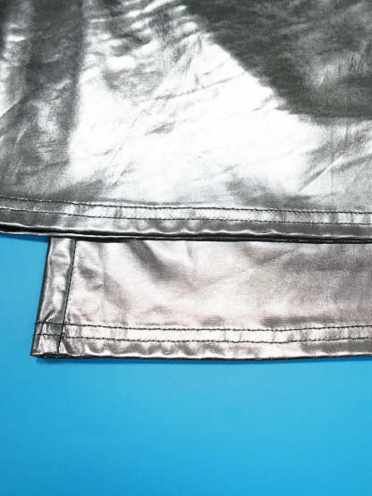 Glitter Halter Cowl Neck Backless Jumpsuit