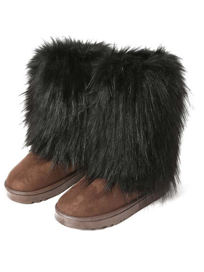 Y2K Fur Platform Mid-Calf Winter Boots