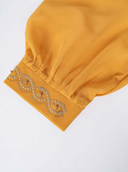 Rhinestone Two-Piece Asymmetrical Workwear Dress
