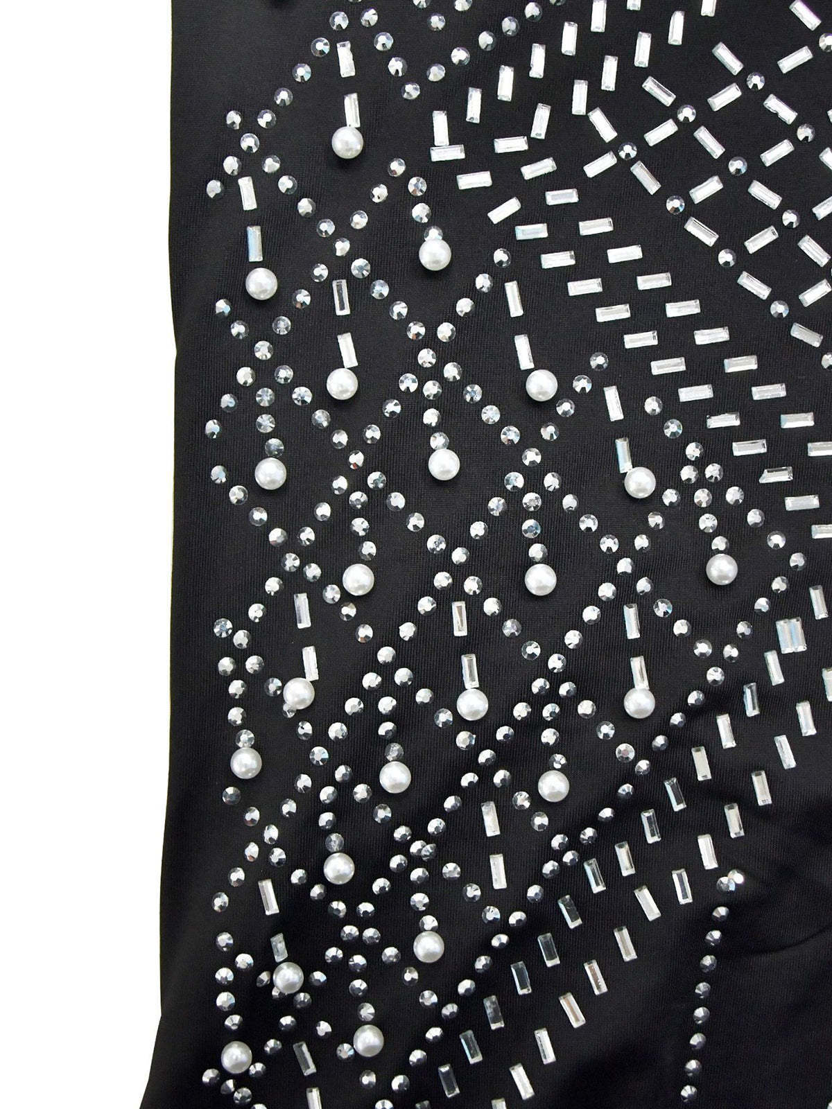 Rhinestone One-Shoulder Maxi Dress