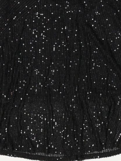 Strapless Bow Tie Back Sequin Maxi Dress