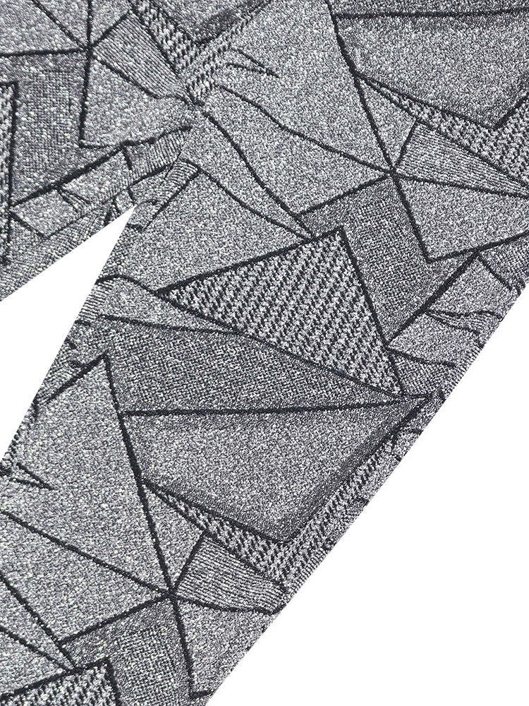 Two Piece Geometric Print Pant Suit