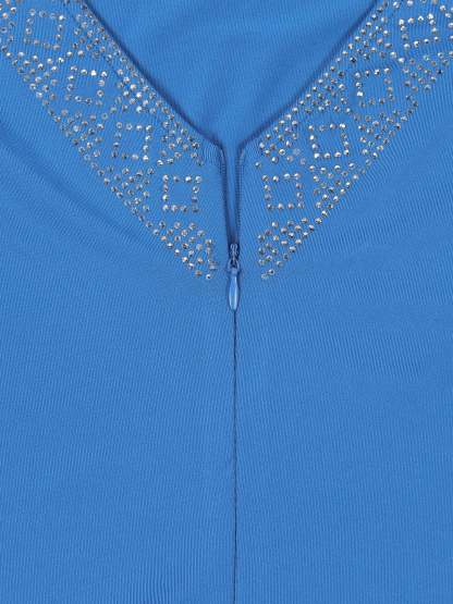 Rhinestone Bodycon Backless Dress