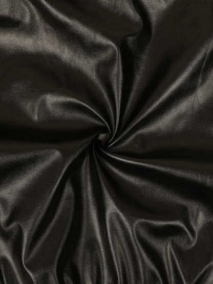 Hooded PU Leather Jacket Shorts Set