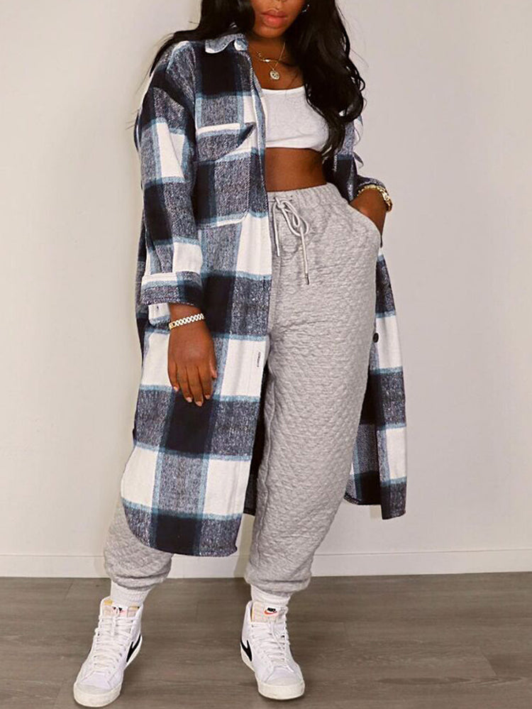 Patch Pocket Plaid Shirts