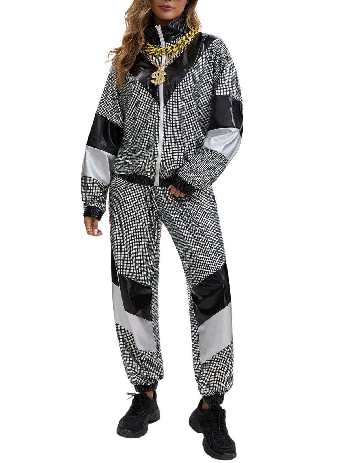 80s Disco Costume Tracksuit | Retro Jacket & Pants Outfit