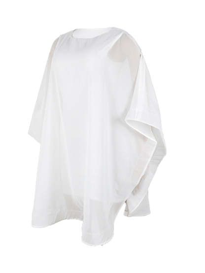 Solid Chiffon Cape Overlay Dress