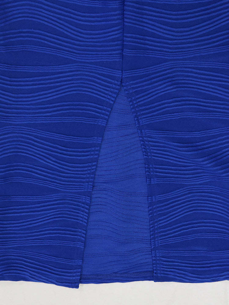 Ruffle Sleeve Patchwork Midi Dress