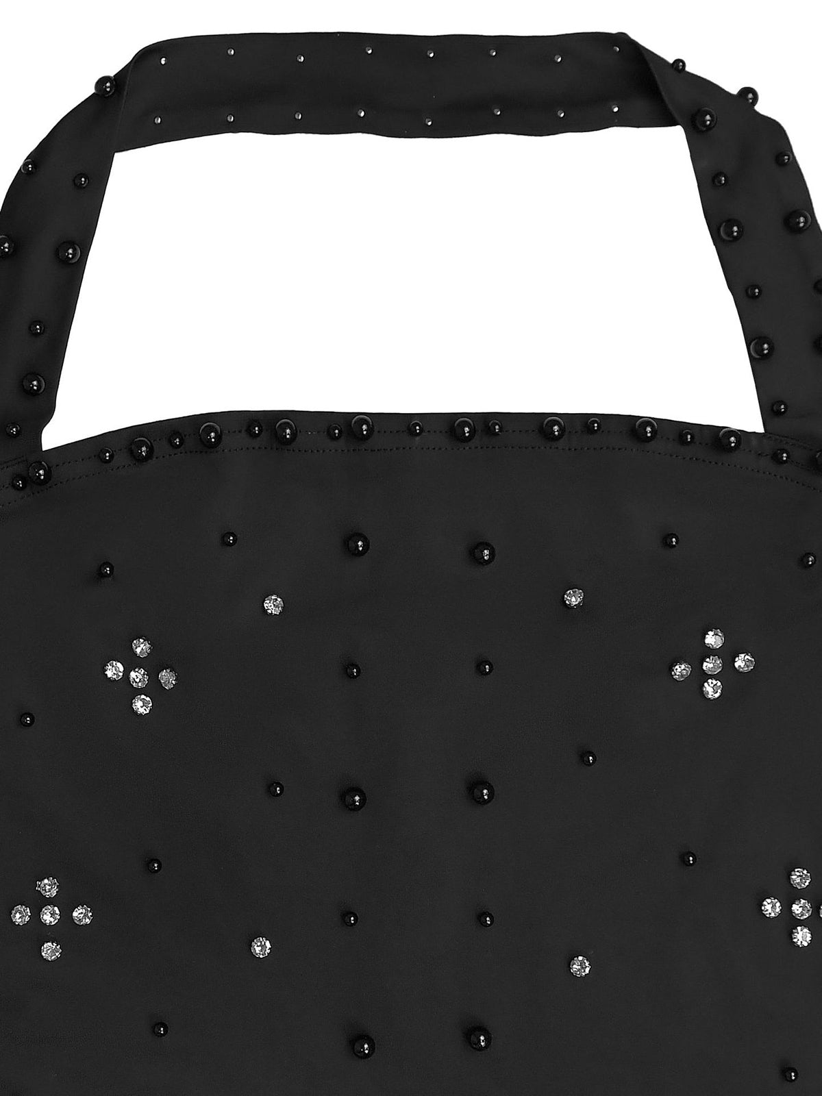 Halter Rhinestone Bead Maxi Dress