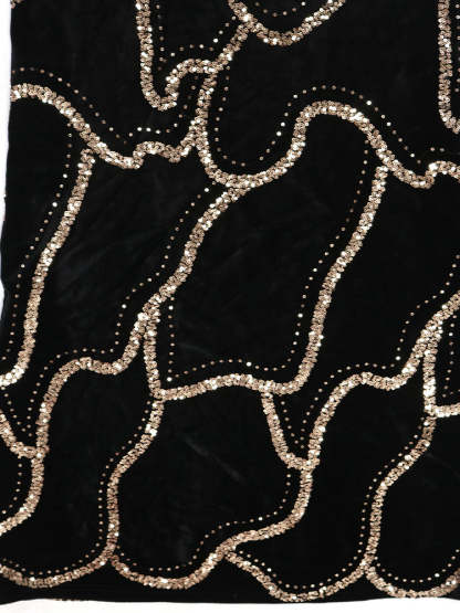 Sequins Strapless Velvet Maxi Dress