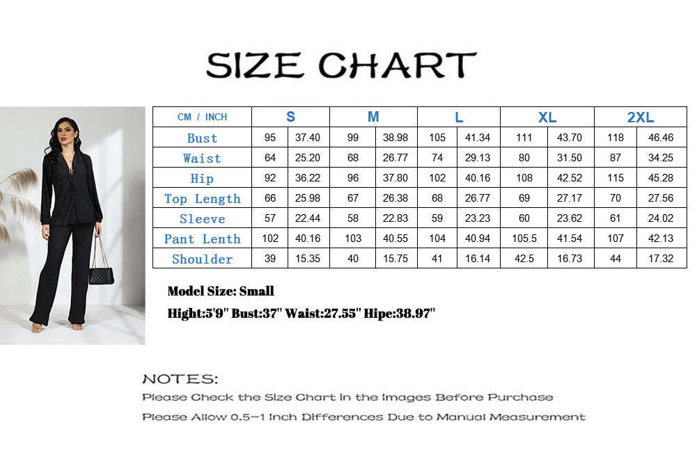 Two Piece Pleated Shirt Wide Leg Pants