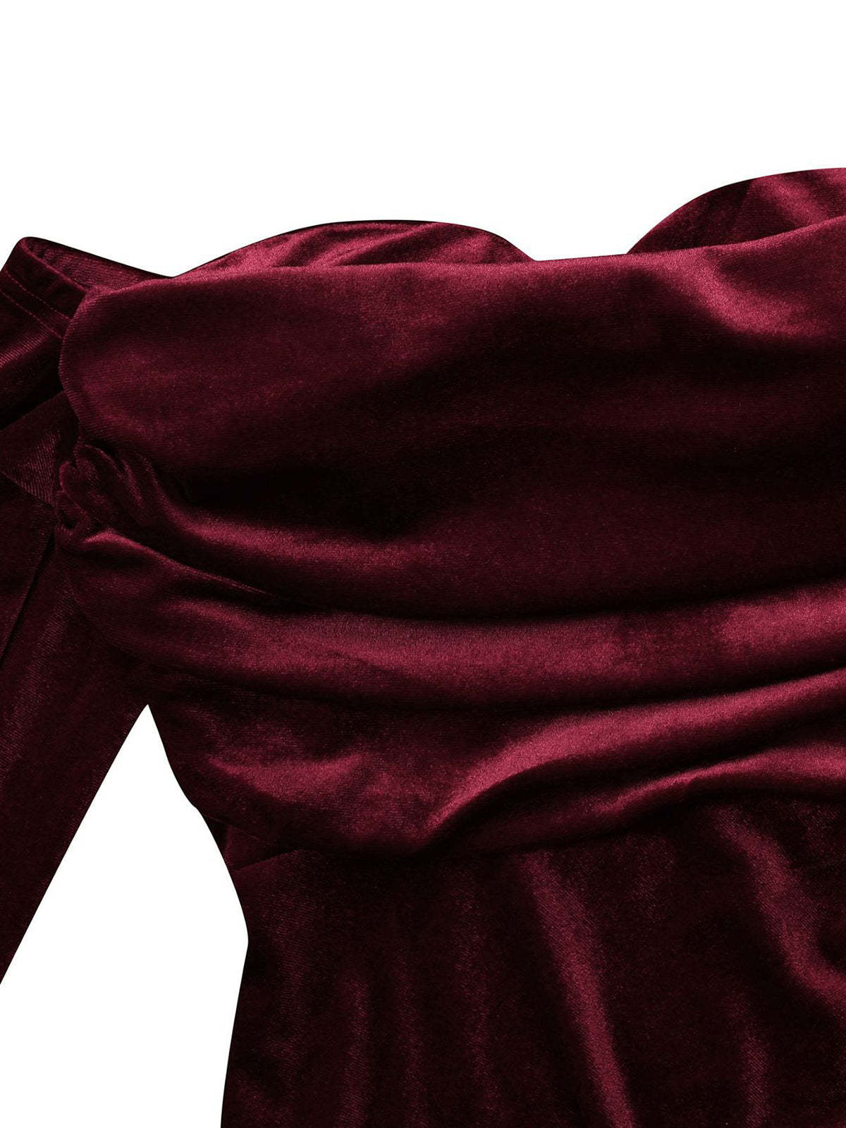 Off Shoulder Velvet Split Maxi Dress