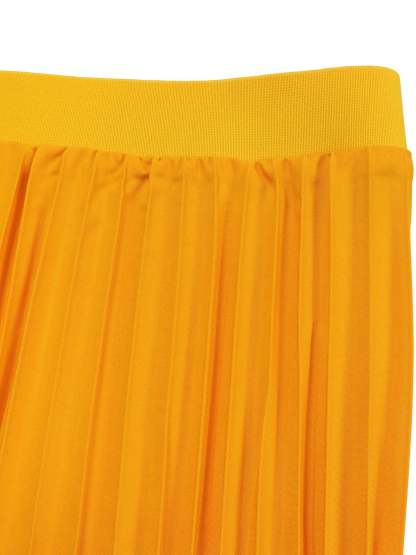 V-Neck Printed Top & Pleated Skirt Two-Piece Set