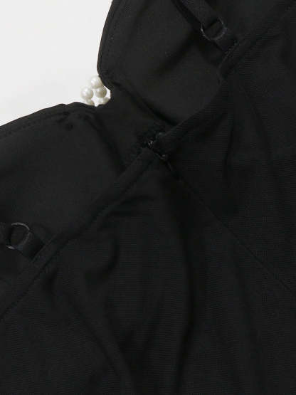 Strappy Rhinestone Mesh Maxi Dress