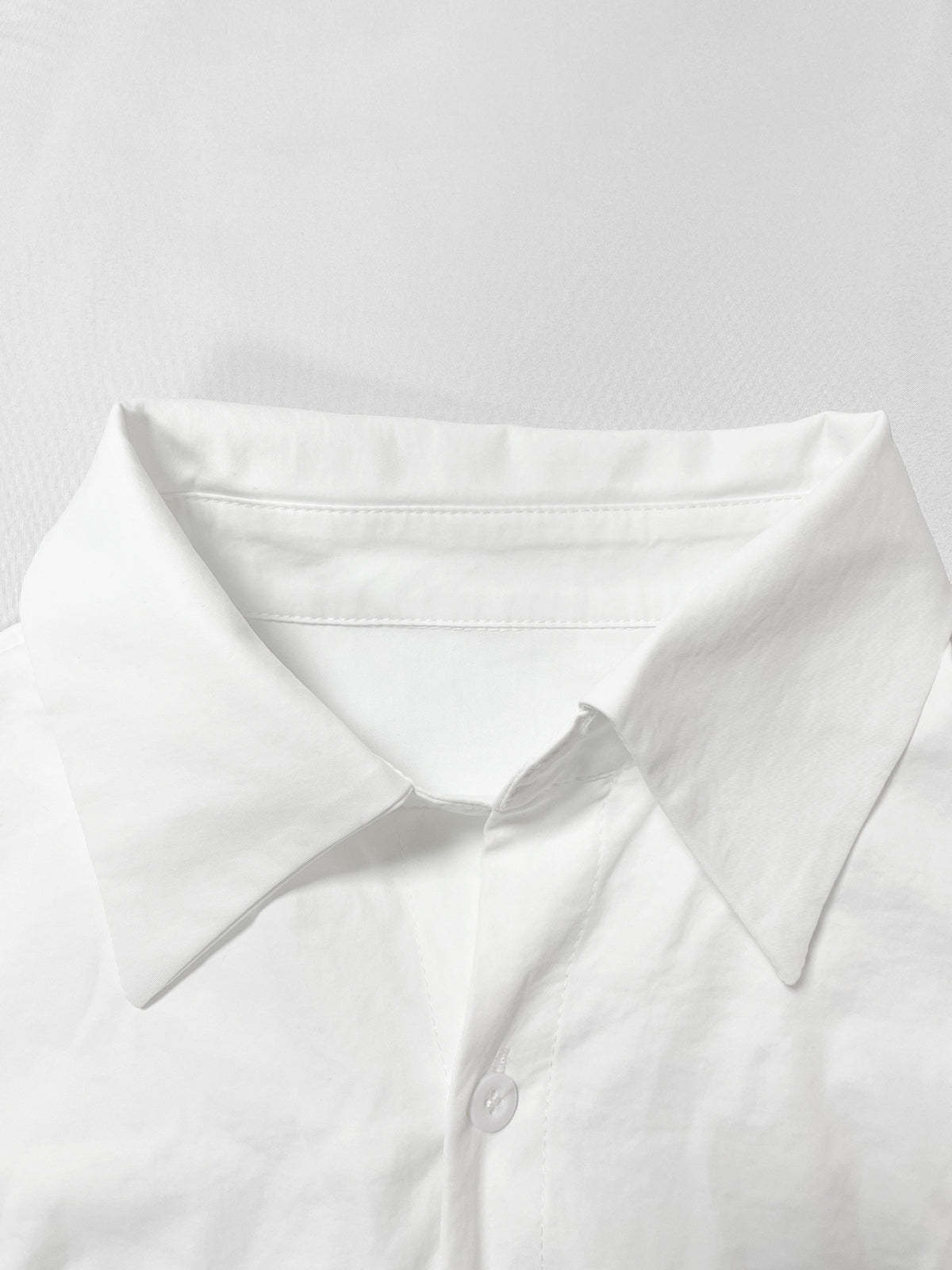 Button-Down Slit Maxi Shirt Dress