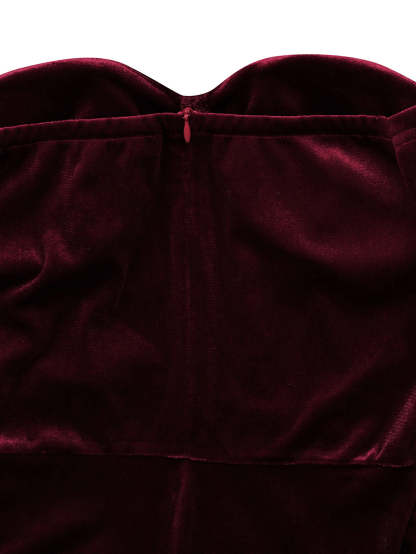 Off Shoulder Velvet Split Maxi Dress