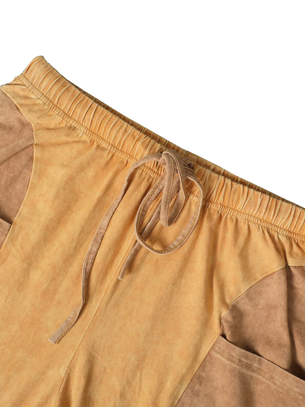 Two Pieces Solid Color Ruched Pants Set