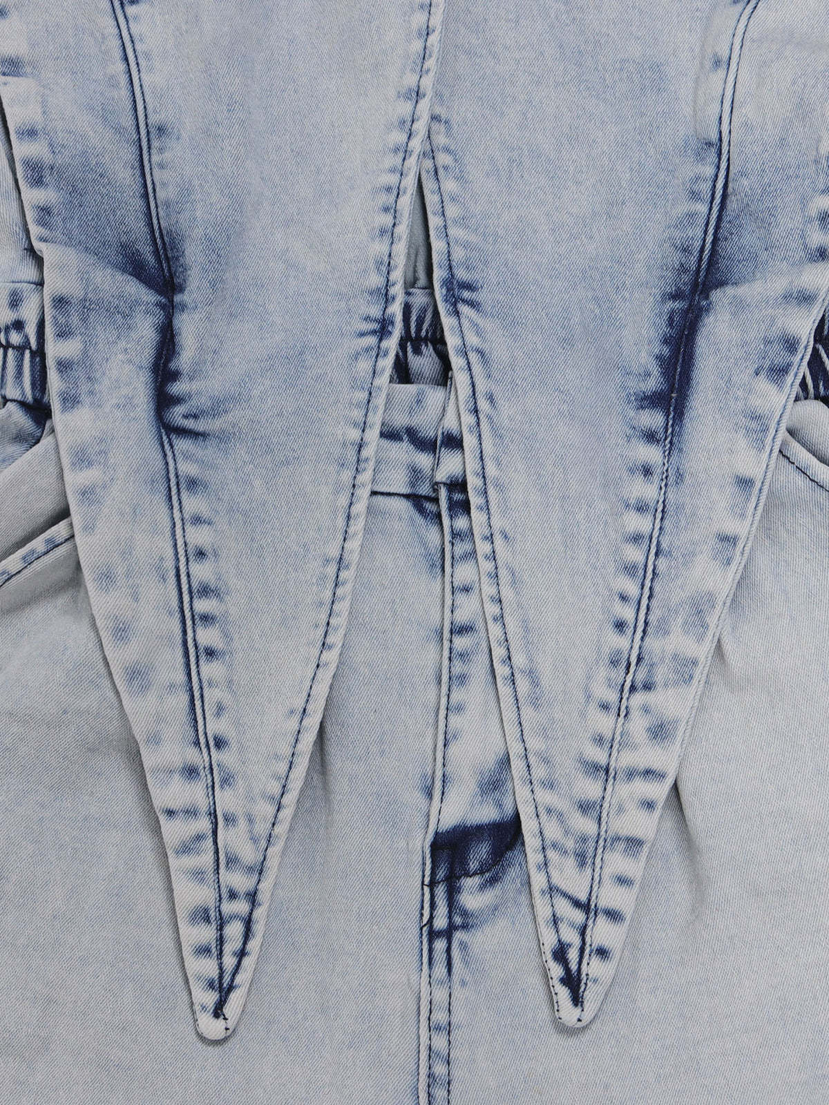 Sleeveless Elastic Waist Denim Romper