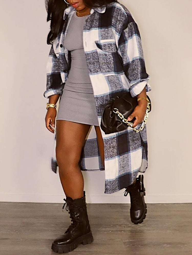 Patch Pocket Plaid Shirts