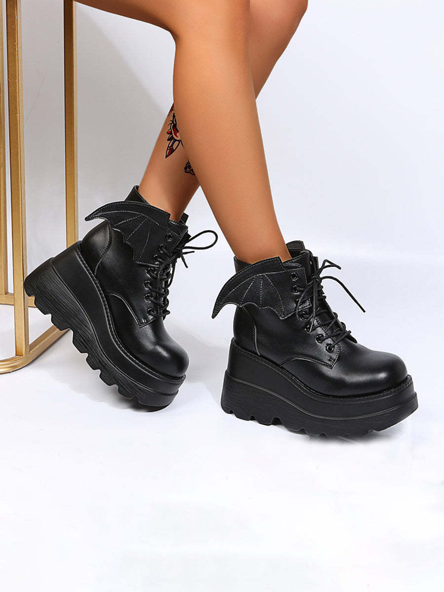 Halloween Bat Wing Platform Martin Boots