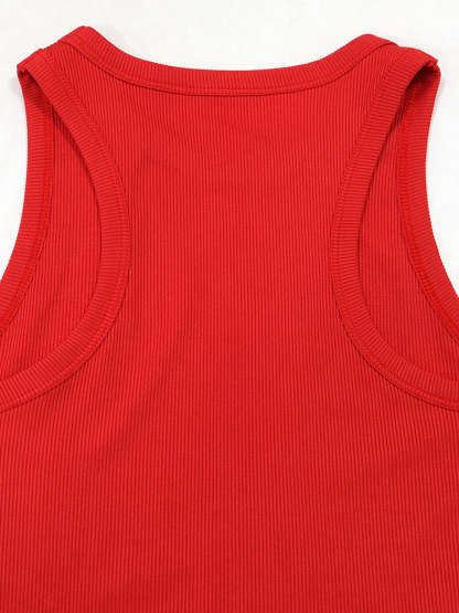 Sleeveless Sporty Striped Pleated Mini Dress