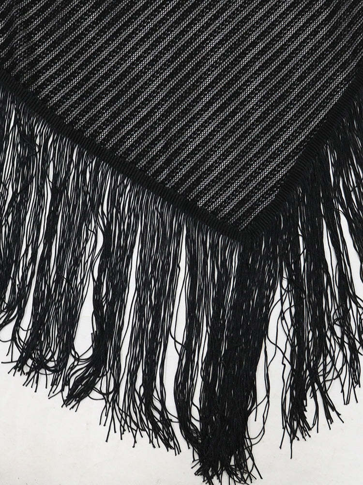 Two Piece Tassel Halter Tops Pants Sets