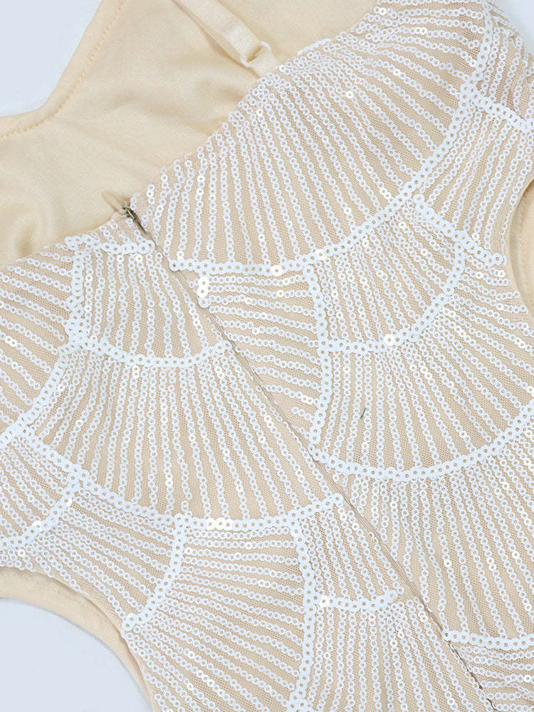 Beaded Mermaid Hollow Out Maxi Dress