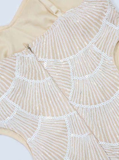 Beaded Mermaid Hollow Out Maxi Dress