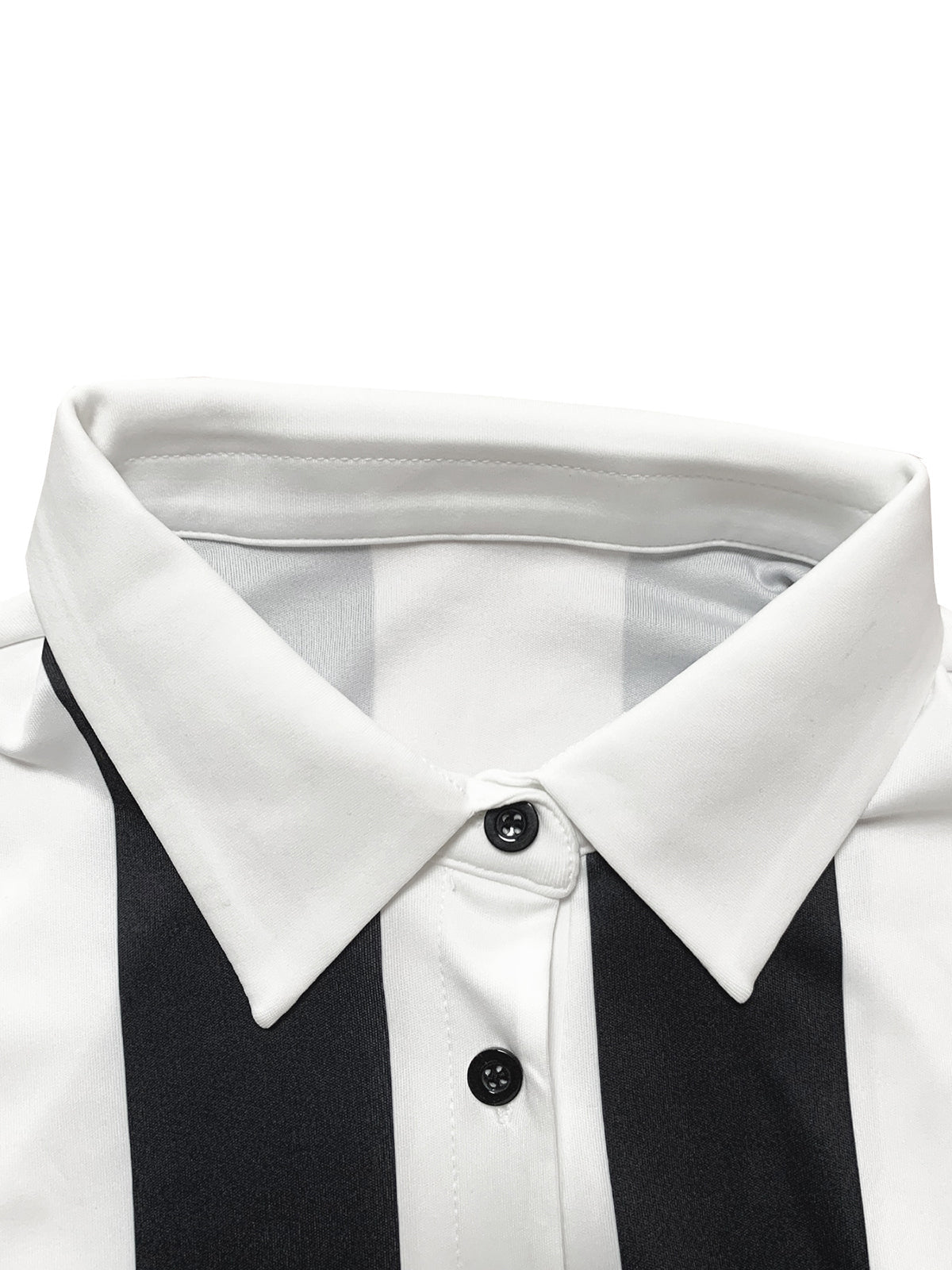 Striped Polo Crop Top Shorts Set