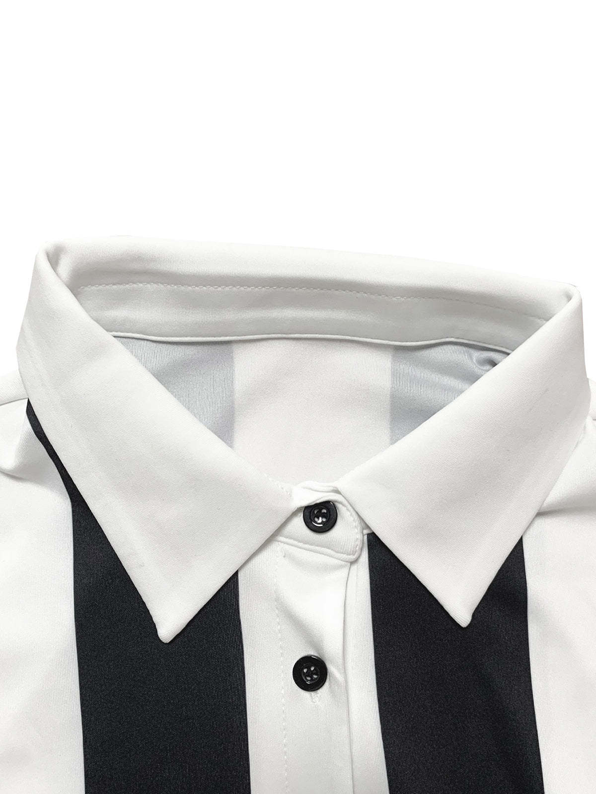 Striped Polo Crop Top Shorts Set