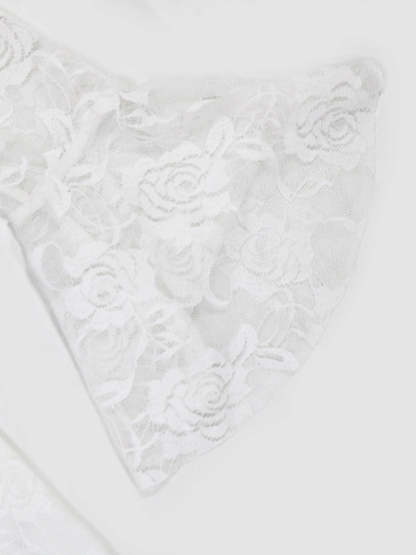 Off Shoulder Lace Asymmetric Ruffle Dress