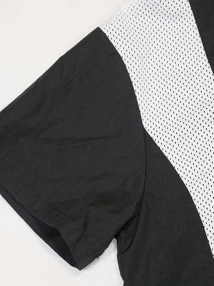 Sporty Patchwork Top Shorts Set