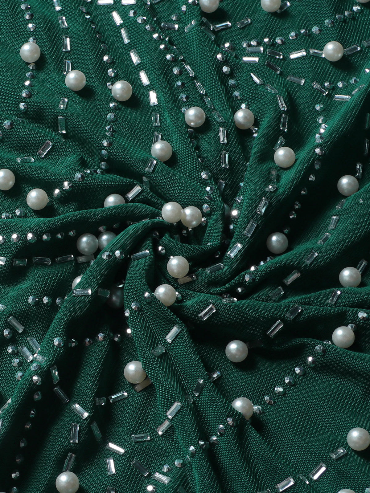 Feather Rhinestone Strapless Mini Dress