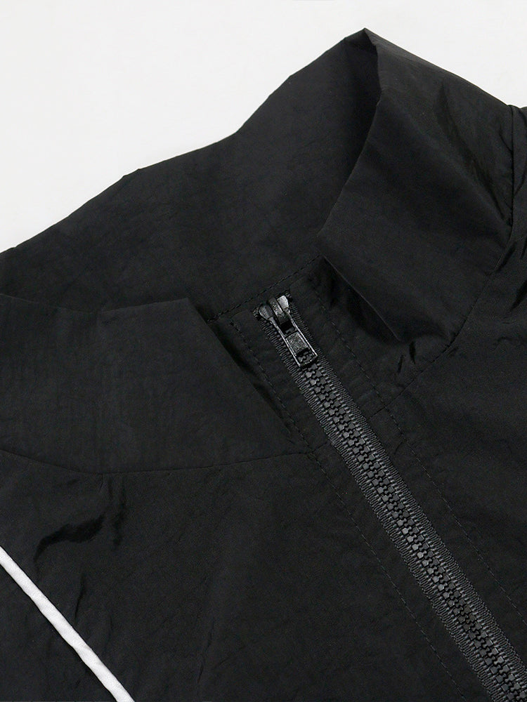 Sporty Patchwork Top Shorts Set