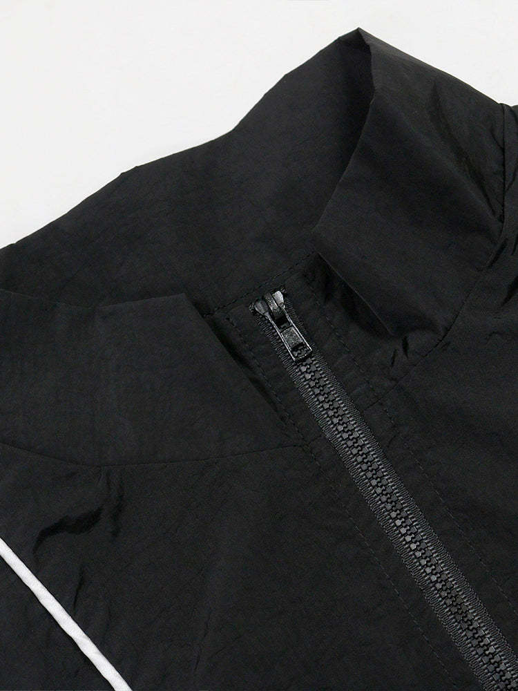 Sporty Patchwork Top Shorts Set