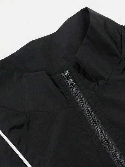 Sporty Patchwork Top Shorts Set