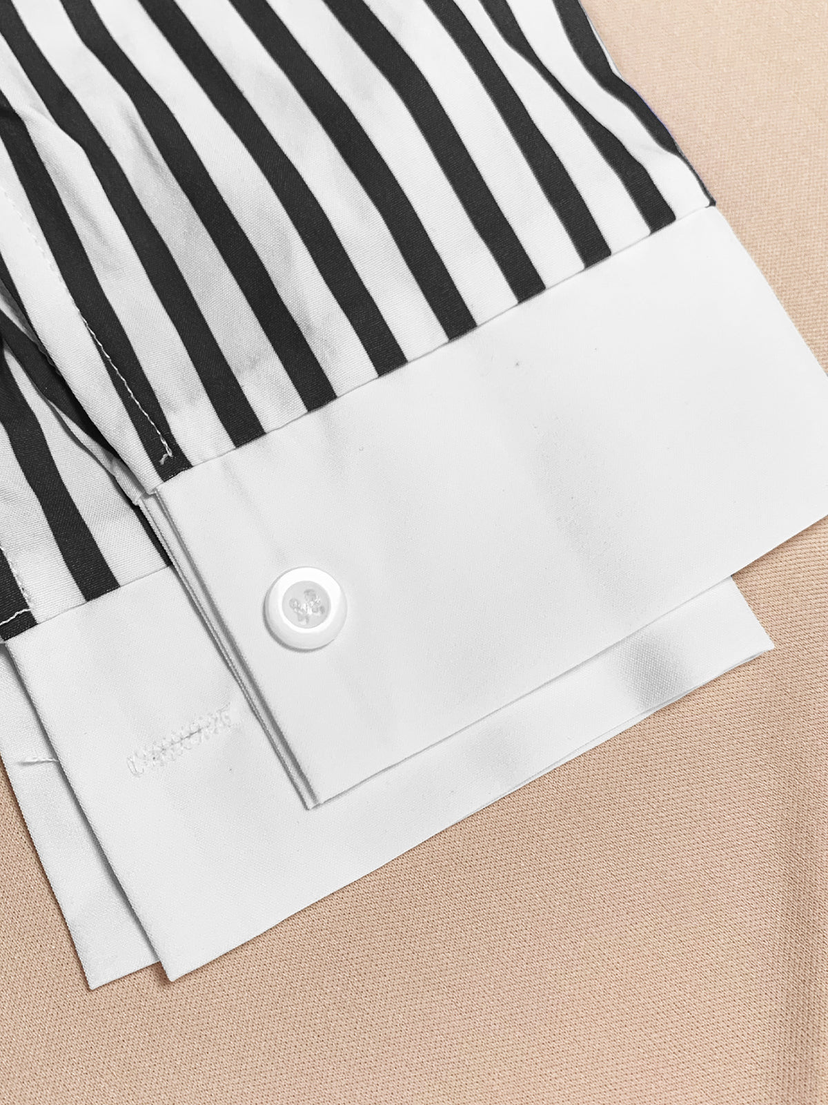 Striped Shirt Shorts Set