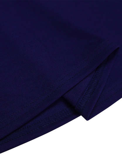 Plus Size Short Sleeve Stand Collar Party Swing Dress