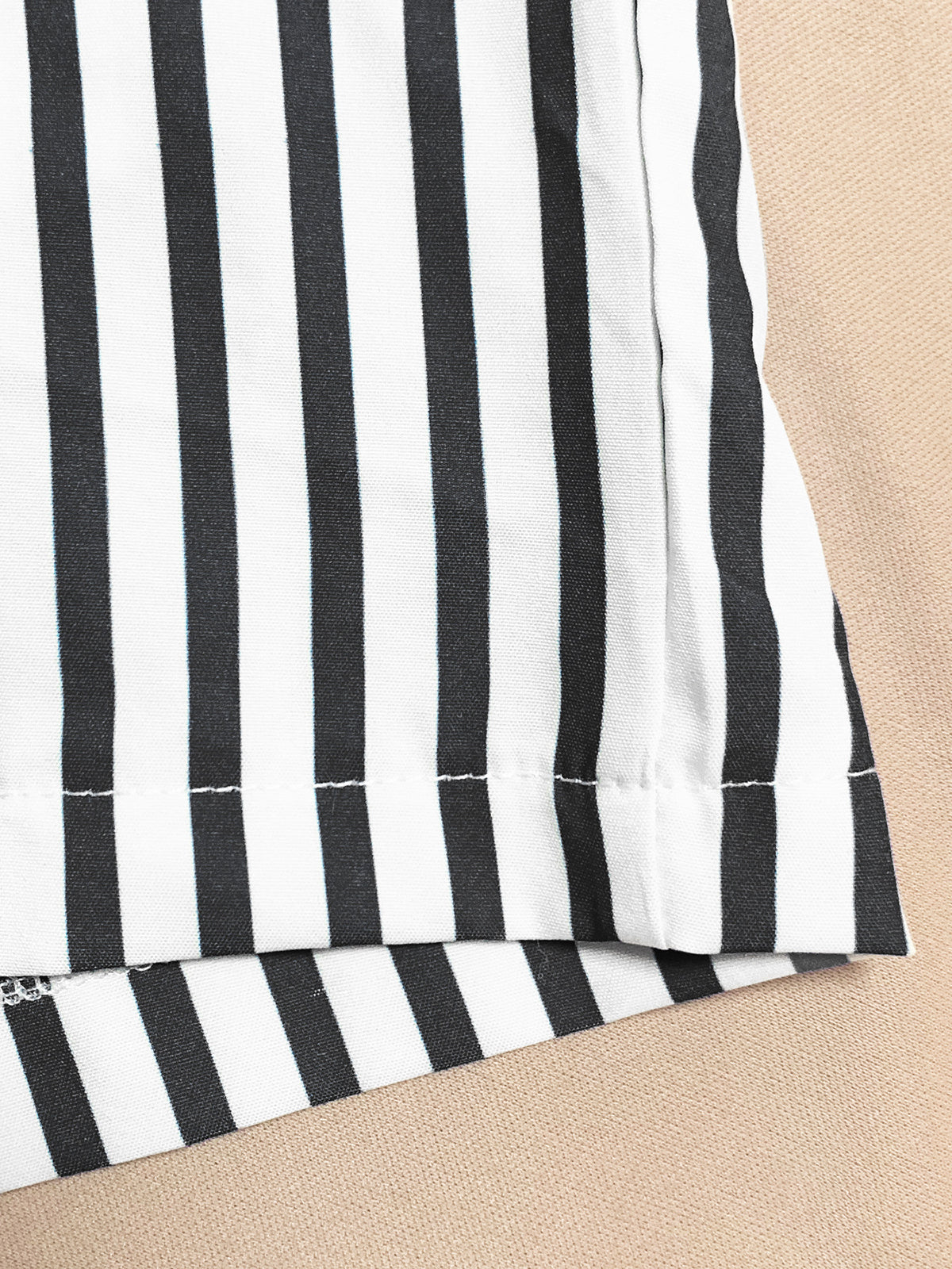 Striped Shirt Shorts Set