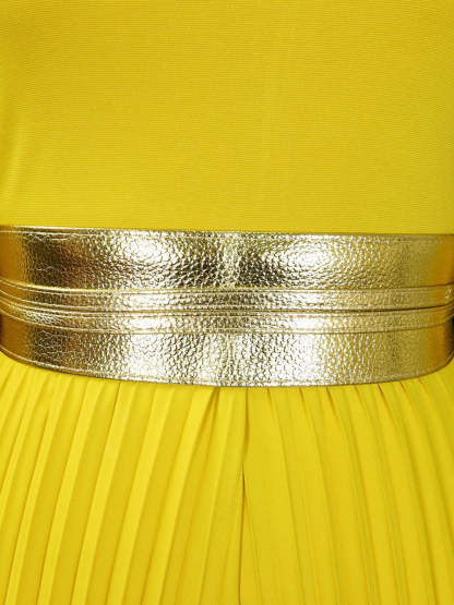 Off-Shoulder Ruffle Pleated Wide Leg Jumpsuit